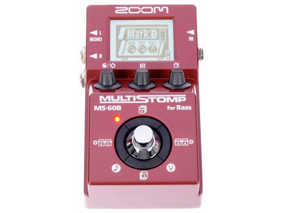 ZOOM MS-60B - Multi effets basse compact, Format pédale