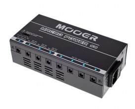 MOOER Macro Power S8 - Alimentation multi-pédales, 7x300mA 9 V + 1x9à18 Volts, fusibles séparés par sortie, Led