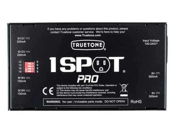 TRUETONE - CS6 1 Spot Pro, Alimentation Pedalboard Pro 6 sorties, épaisseur réduite