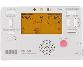 KORG TM-60 WH - Accordeur Metronome tout en un, blanc