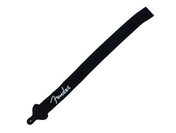 FENDER 0990662080 2" Black Poly Strap w/ White Fender Logo