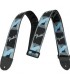 FENDER 0990681502 2" Monogrammed Strap, Black/Light Grey/Blue