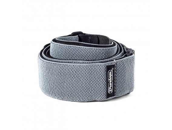DUNLOP D69-01GY - Courroie guitare tissu maillé, Gris acier