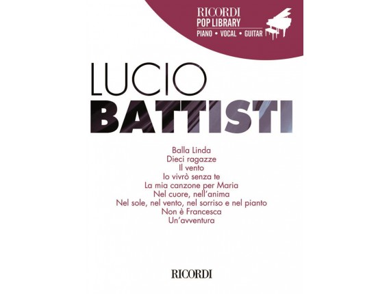 LIBRAIRIE - Lucio Battisti (Piano Vocal Guitar) - Editions Ricordi