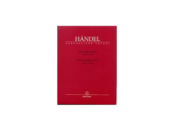 LIBRAIRIE - Handel Eleven Sonates for Flute and Basso Continuo - Barenreiter