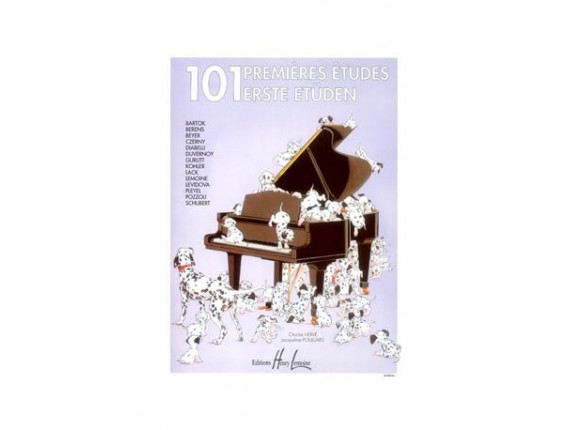 LIBRAIRIE - 101 Première Etudes (Piano) - C. Hervé, J. Pouillard - Editions Lemoine