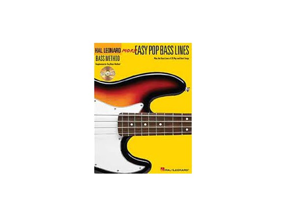 LIBRAIRIE - Méthode Basse - More Easy Pop Bass Lines (avec CD) - Hal Leonard
