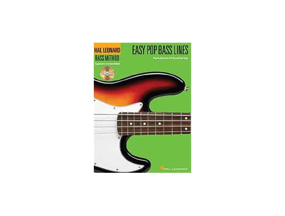 LIBRAIRIE - Méthode Basse - Easy Pop Bass Lines (avec CD) - Hal Leonard