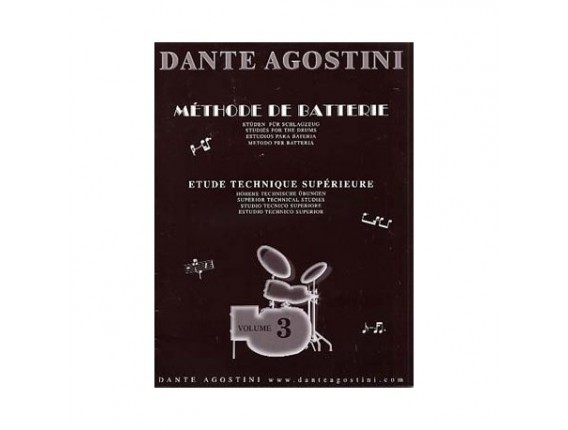 LIBRAIRIE - Méthode de Batterie, ETS Vol.3 - Dante Agostini