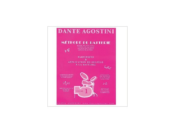 LIBRAIRIE - Méthode de Batterie Dante Agostini Vol. 1 - Ed. Dante Agostini