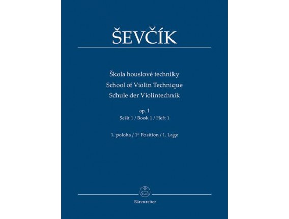 LIBRAIRIE - Méthode violon Opus 1, Sevcik - (Ed. Bärenreiter)