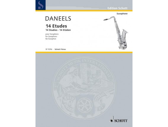 LIBRAIRIE - Daneels 14 Etudes pour Saxophone - Schott Frères
