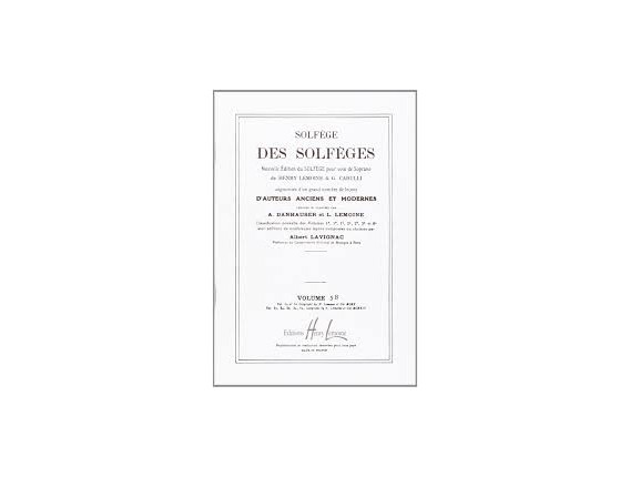 LIBRAIRIE - Solfège des Solfèges 5B - A. Danhauser & L. Lemoine - Ed. Lemoine
