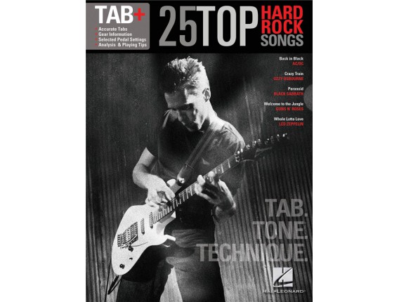 25 Top Hard Rock Songs (Tab. Tone. Technique) - Hal Leonard
