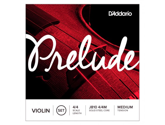 D'ADDARIO J810-4-4M Jeu de Cordes Violon 4/4 Série Prélude - Tension Moyenne