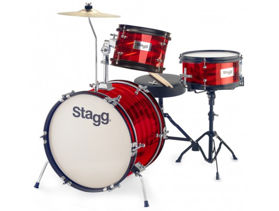 STAGG TIM JR 3/16B RD 3PC BAT. JR 16"+HW/SIEGE - ROUGE