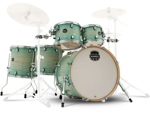 MAPEX AR628SCUM Armory - Kit batterie 5 Fûts GC22" + caisse claire, sans HW ni cymbale - Chrome Ultra Marine