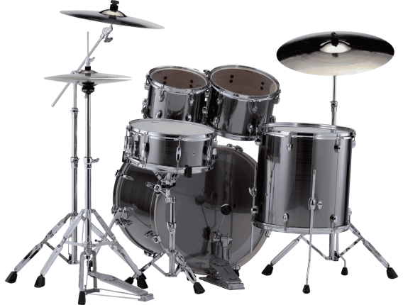 PEARL EXX725SBR/C21 - Export Drum Kit 5 pces avec Hardware et cymbales Sabian SBR - Smokey Chrome