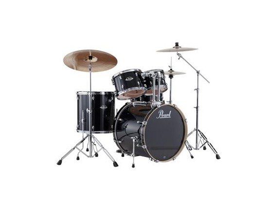 PEARL EXX725SBR/C31 - Export Drum Kit 5 pces avec Hardware et cymbales Sabian SBR - Jet Black