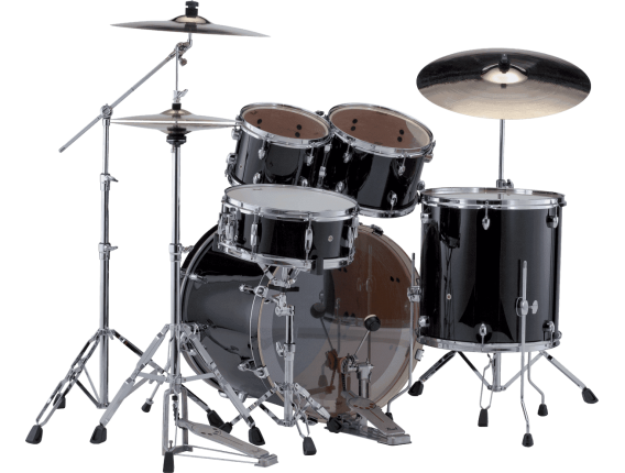PEARL EXX725SBR/C31 - Export Drum Kit 5 pces avec Hardware et cymbales Sabian SBR - Jet Black
