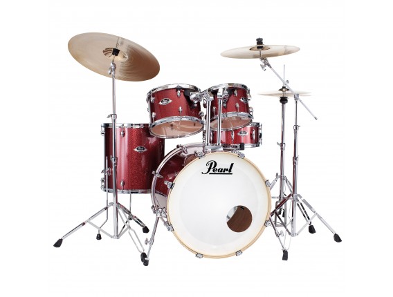 PEARL EXX725SBR/C704 - Export Drum Kit 5 pces avec Hardware et cymbales Sabian SBR - Black Cherry Glitter