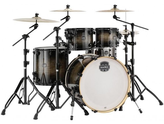 MAPEX Armory MXAR529SBTK - Kit Batterie 5 fûts, sans HW ni cymbale, Black Dawn Hardware Noir