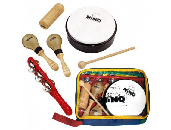 NINO SET1 - Assortiments de 5 petites percussions, avec housse de rangement