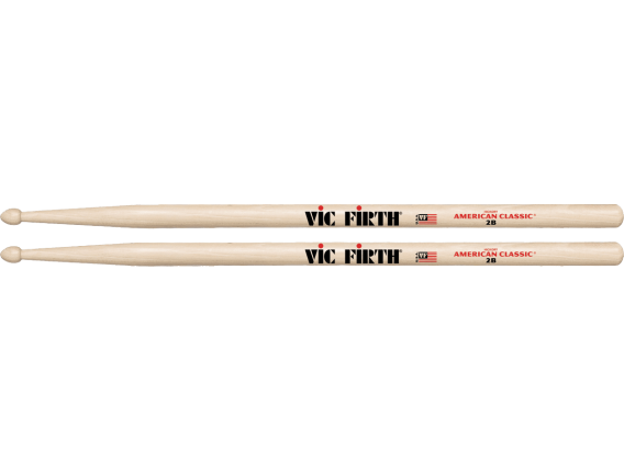 VIC FIRTH - Paire de baguettes 2B, American Classic Hickory