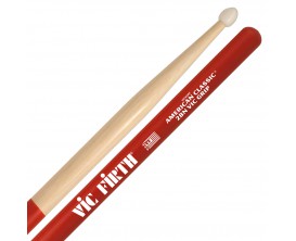VIC FIRTH 2BNVG - Paire de baguettes 2B, olive Nylon + Grip, American Classic Hickory