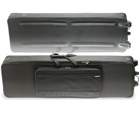 STAGG KTC-137 - Softcase léger pour clavier, avec roulettes et poignée (dim. 137 x 38 x 18 cm (ext.)/ 135 x 36 x 16 cm (int.))