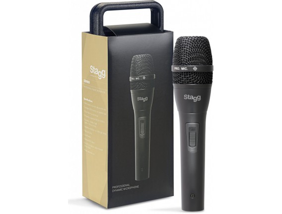 STAGG SDM80 - Microphone dynamique cardioïde, cellule DC26 (avec câble 5m)