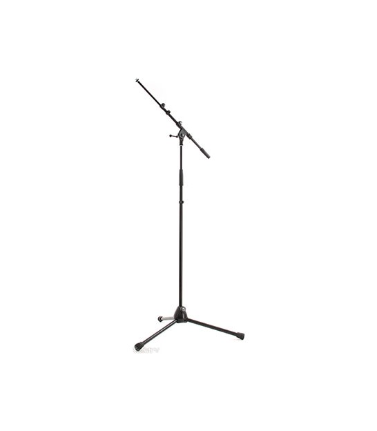 Pied Micro Gravity MS 2222 B Avec Perche Télescopique - Base Ronde Et Fixation Par Pince - Hauteur Réglable 370-600mm