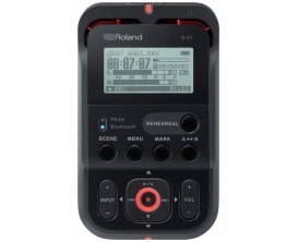 ROLAND R-07 BK - Enregistreur compact MP3/WAV, fonctionnalités Bluetooth, noir