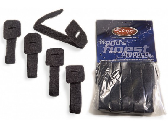 STAGG VCS-225 5 Bandes Velcro attaches câbles - Noir