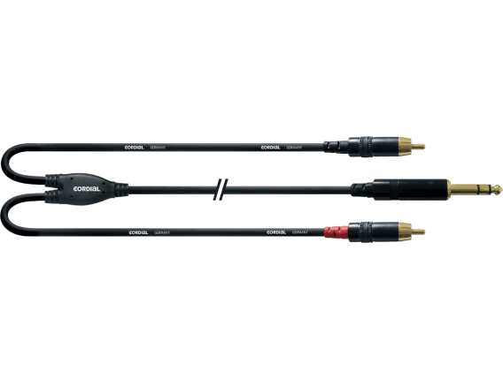 CORDIAL CFY3VCC - Câble Jack Stéréo/2X RCA 3m