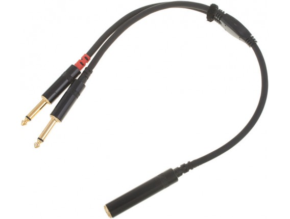 CORDIAL CFY0,3KPP - Câble Jack 2x Mono 6.3 mm males VERS stereo jack 6.3 mm femelle