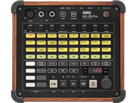 KORG KR-55PRO - Boîte à rythmes multi-fonctions, 24 styles rythmiques haute résolution