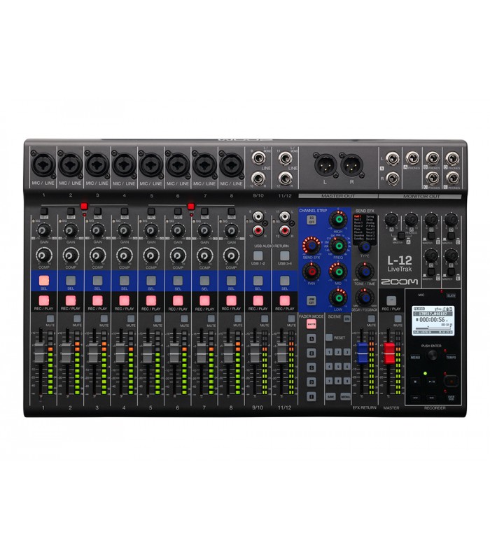 ZOOM L-12 - Table de mixage. Enregistreur sur carte SD. Interface son -  Rockamusic