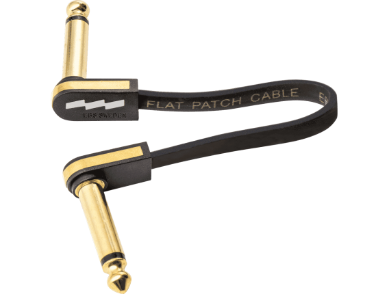EBS - PCF-PG 10 - Flat Patch Cable 10 cm, jacks coudés, placage or 24 carats