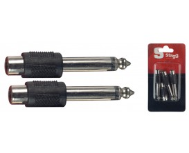 STAGG AC-PMCFH - Adaptateur RCA fem./ Jack mâle - métal - 4 pcs sous blister