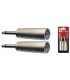 STAGG AC-XMPMH - Adaptateur XLR mâle asymétrique/ JACK mâle mono - 2 pcs sous blister