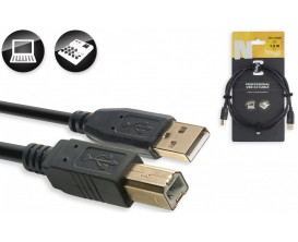 STAGG NCC1,5UAUB - Câble USB 2.0, Série N - USB A mâle / USB B mâle, 1,5 m