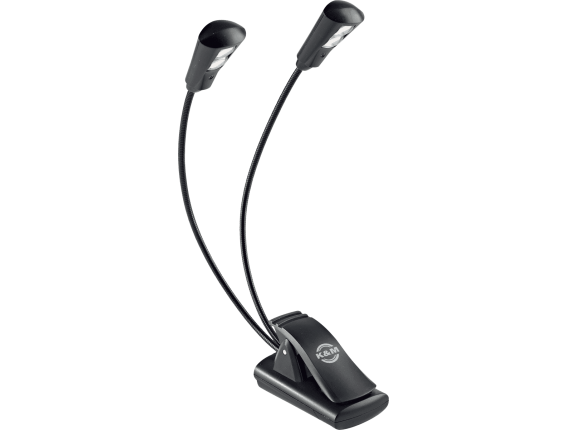 K&M 12244 - Lampe de pupitre clipsable, double tête double Led