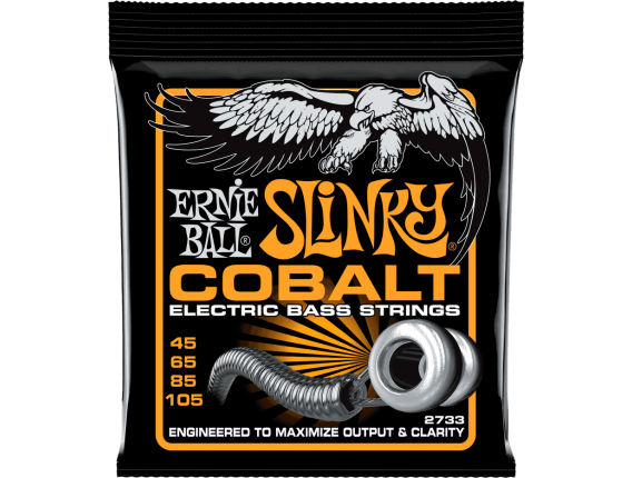 ERNIE BALL 2733 - Jeu de basse 4 cordes Cobalt Hybrid Slinky Bass 45/105