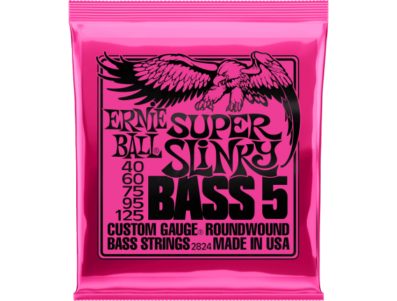 ERNIE BALL 2824 - Jeu de cordes basse 5c Super Slinky Bass 5 40/125