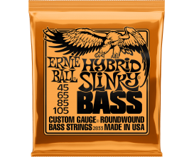 ERNIE BALL 2833 - Jeu de cordes basse 4c Hybrid Slinky Bass 45/105