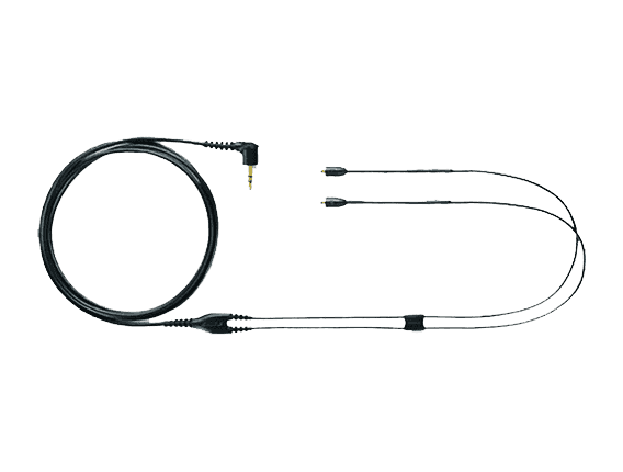 SHURE EAC64BK - Câble de remplacement détachable pour In Ear Shure SE215, SE315, SE425, SE535, 176cm, noir