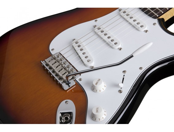 SCHECTER Traditional Standard SB - Guitare électrique type Strat, SSS, Sunburst 3 tons *
