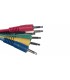 STAGG SPC030MJ E - Lot de 6 câbles patch modulaire mini jack - mini jack mono 30 cms, couleurs