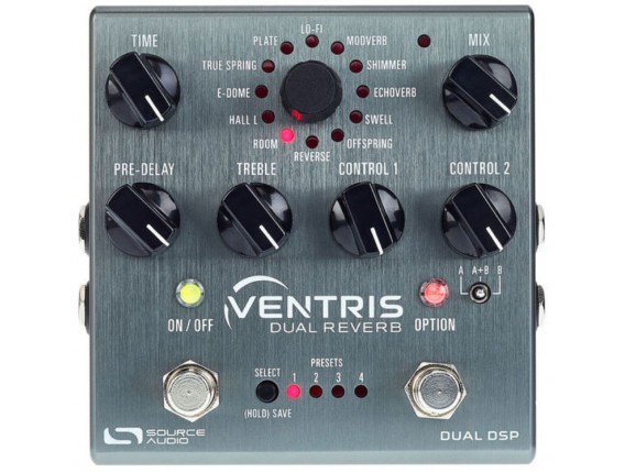 SOURCE AUDIO SA262 VENTRIS DUAL REVERB - Pédale de Reverb double DSP programmable